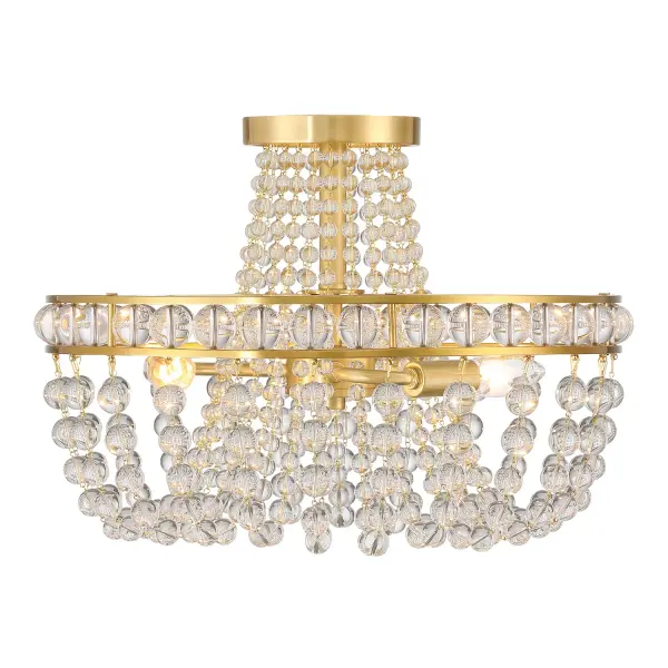 Seville 16.5" Semi Flush Mount in Aged Brass - Image 3