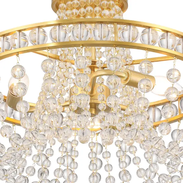 Seville 16.5" Semi Flush Mount in Aged Brass - Image 5