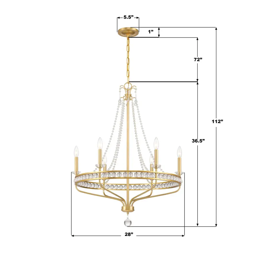 Seville 28" Chandelier - Image 7