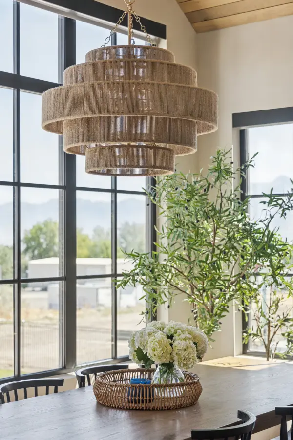 Shyla 32" Tiered Jute Chandelier - Image 9