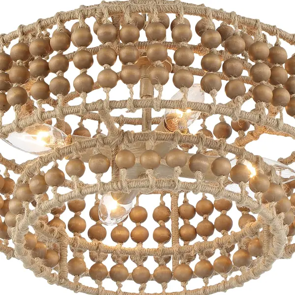 Silas 16" Wood Bead Pendant - Image 4
