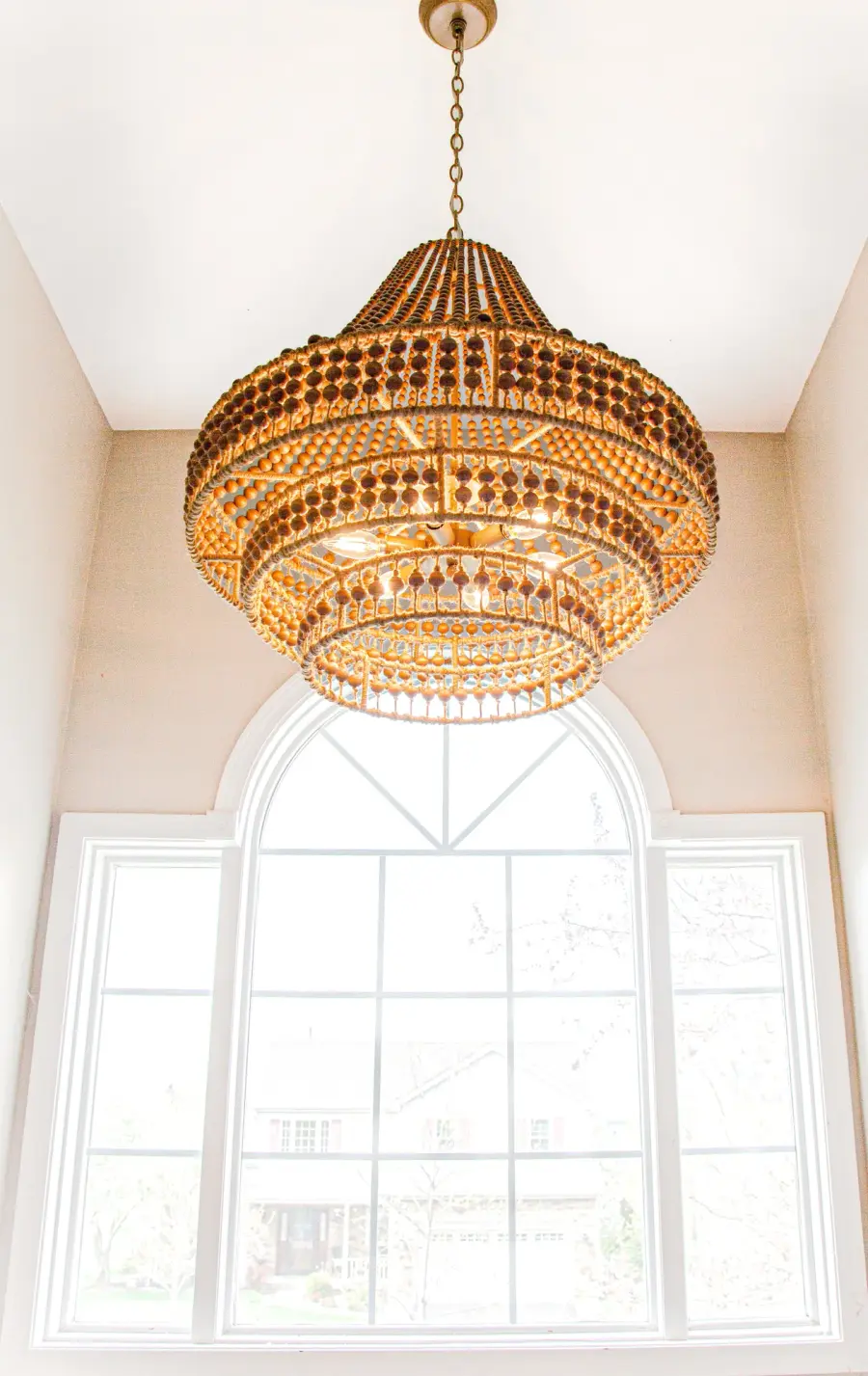 Silas 30" Wood Bead Chandelier - Image 7