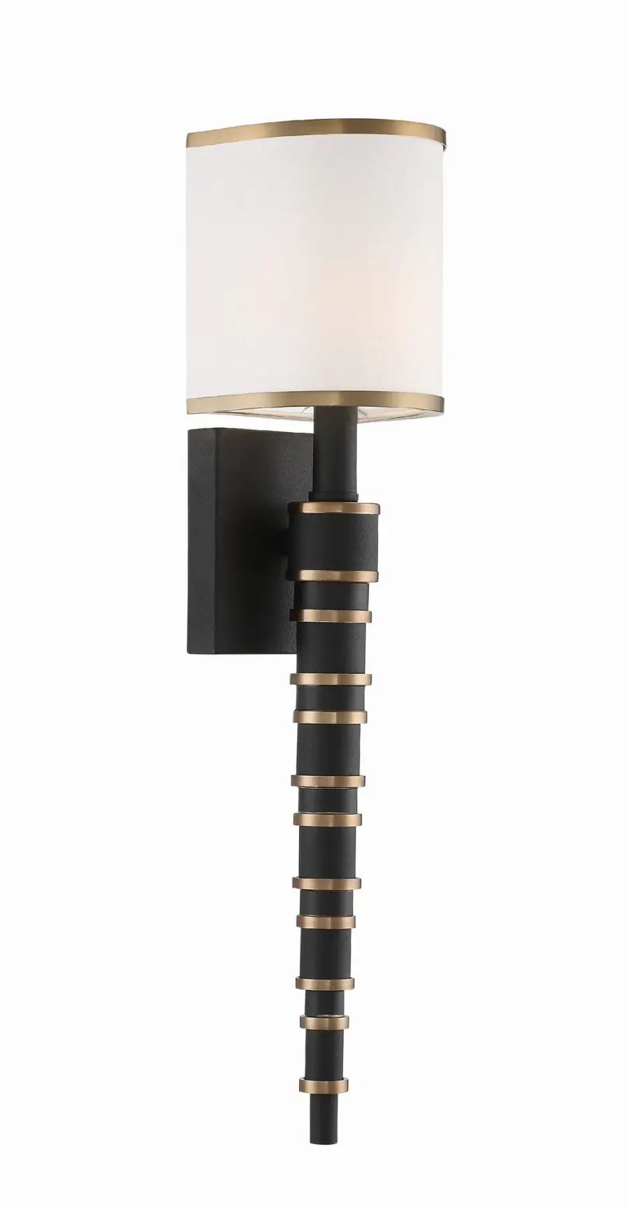 Sloane 5" Wall Sconce in Vibrant Gold & Black Forged - Image 1