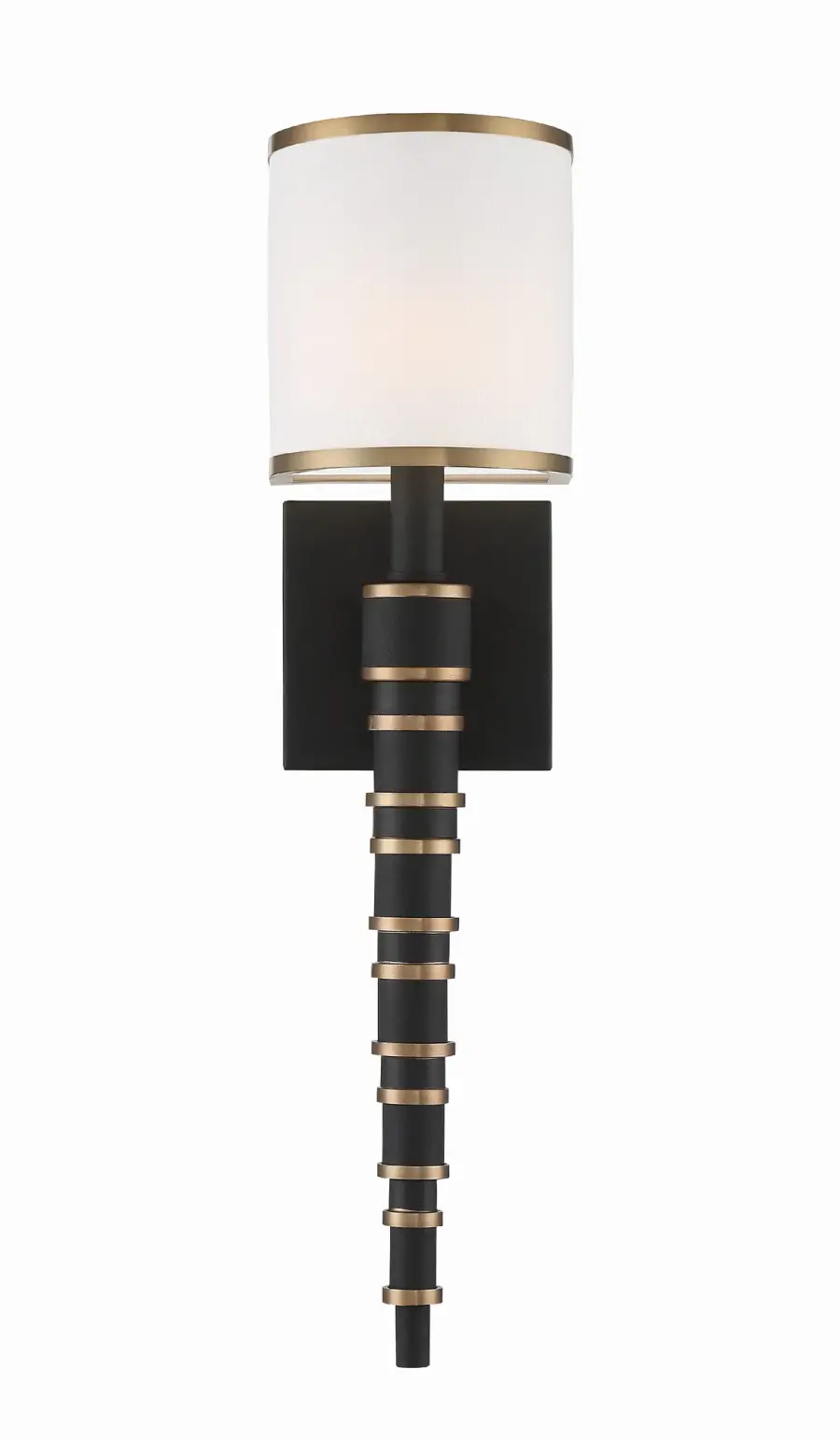 Sloane 5" Wall Sconce in Vibrant Gold & Black Forged - Image 2