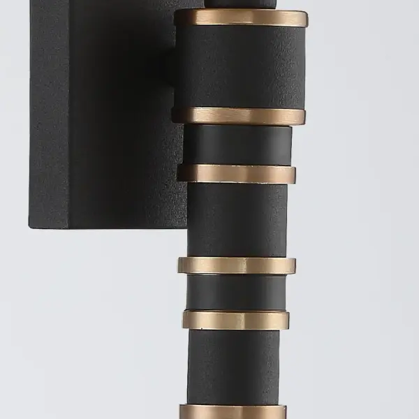 Sloane 5" Wall Sconce in Vibrant Gold & Black Forged - Image 4