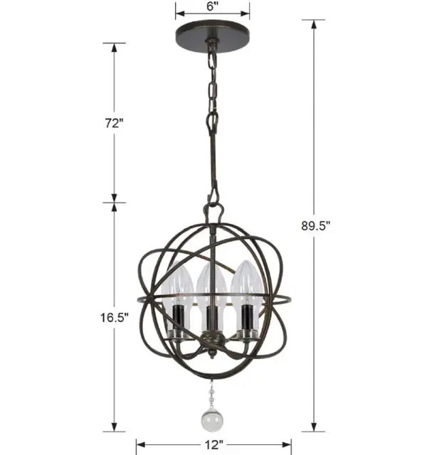 Solaris 12" Outdoor Chandelier - Image 6