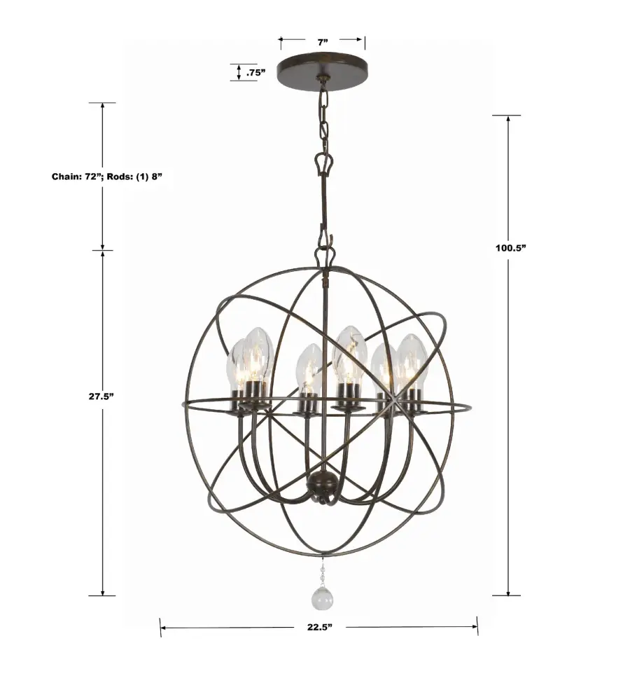 Solaris 22.5" Outdoor Chandelier - Image 8