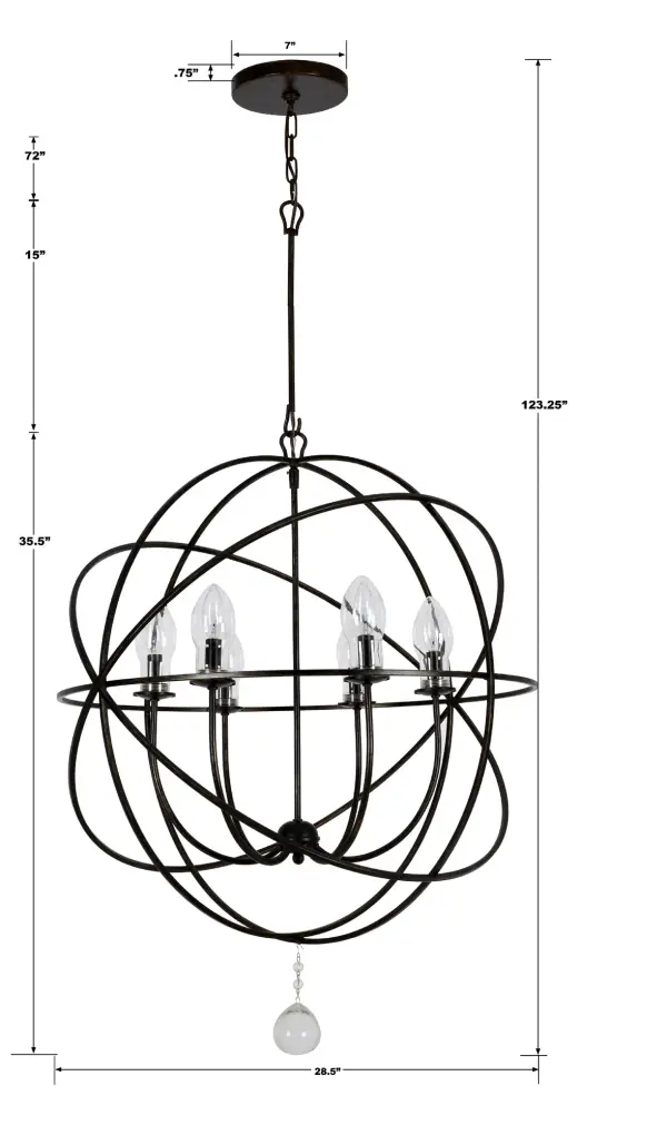 Solaris 28.5" Outdoor Chandelier - Image 6