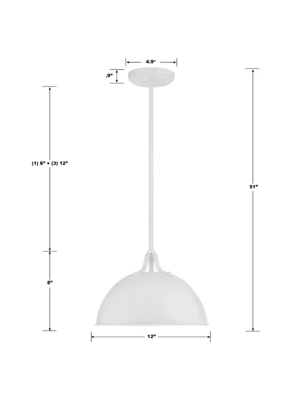 Soto 12" Pendant in Matte White - Image 12
