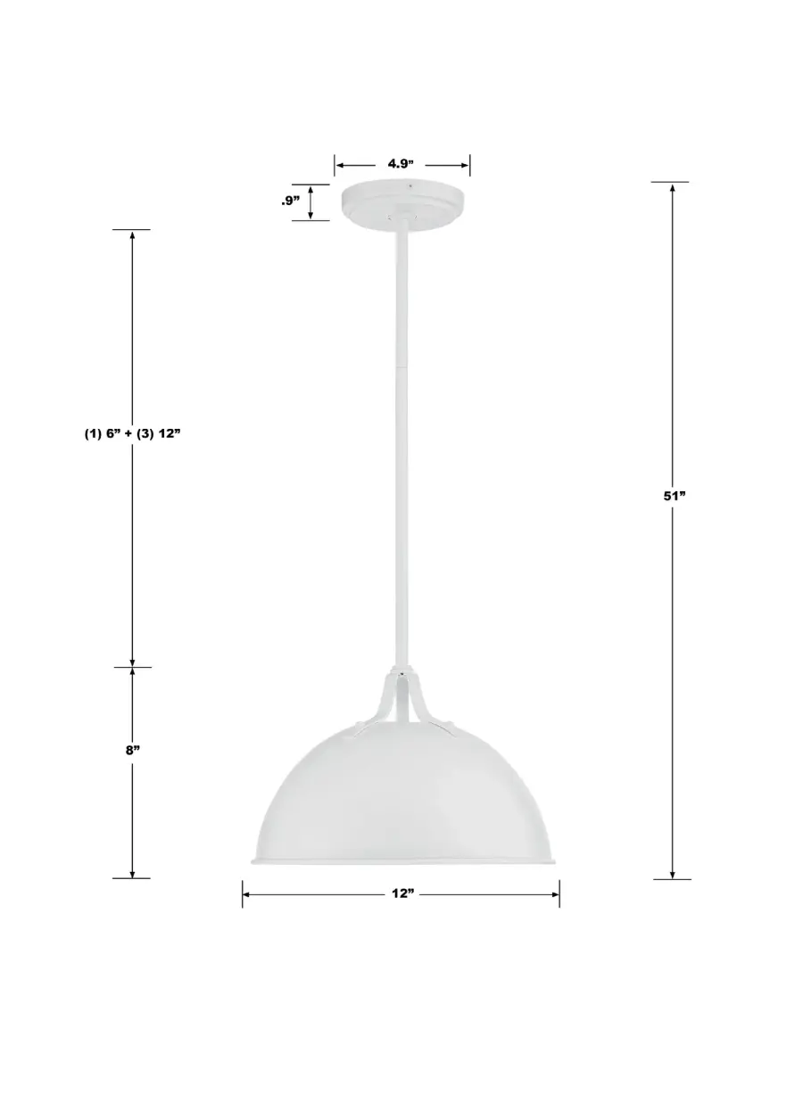 Soto 12" Pendant in Matte White - Image 12