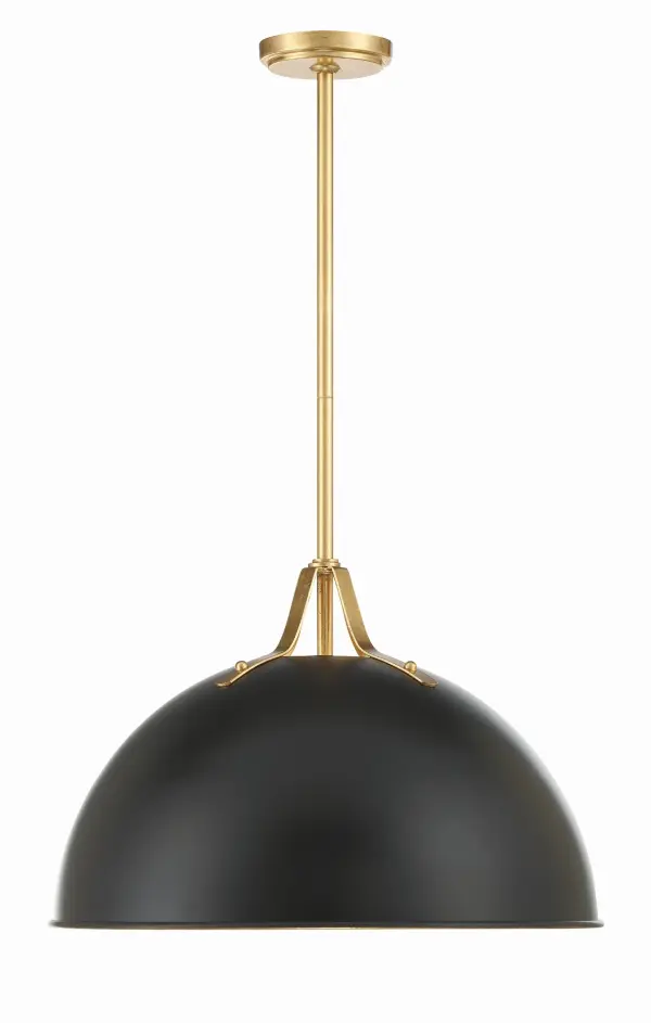 The Soto pendant combines industrial simplicity with modern farmhouse charm through its large 20" metal dome shade. The Matte White finish offers a fresh, versatile look that directs focused light downward, making it perfect for task lighting over islands and dining areas. - alternate view