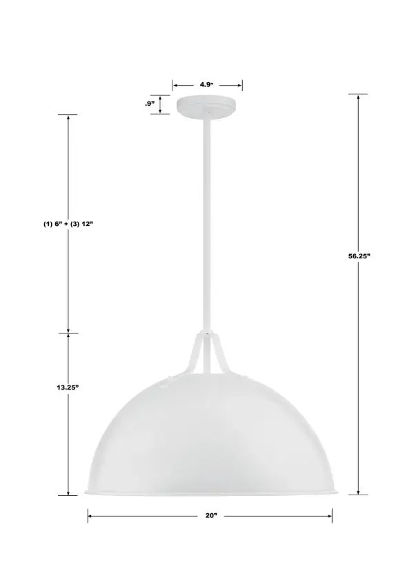 Soto 20" Pendant in Matte White - Image 14