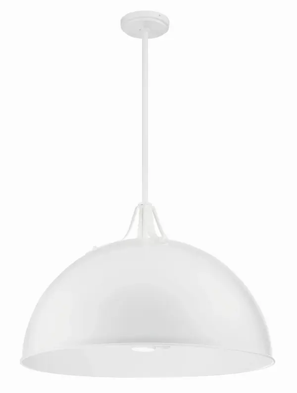 Soto 23.5" Matte White Dome Pendant - Image 11