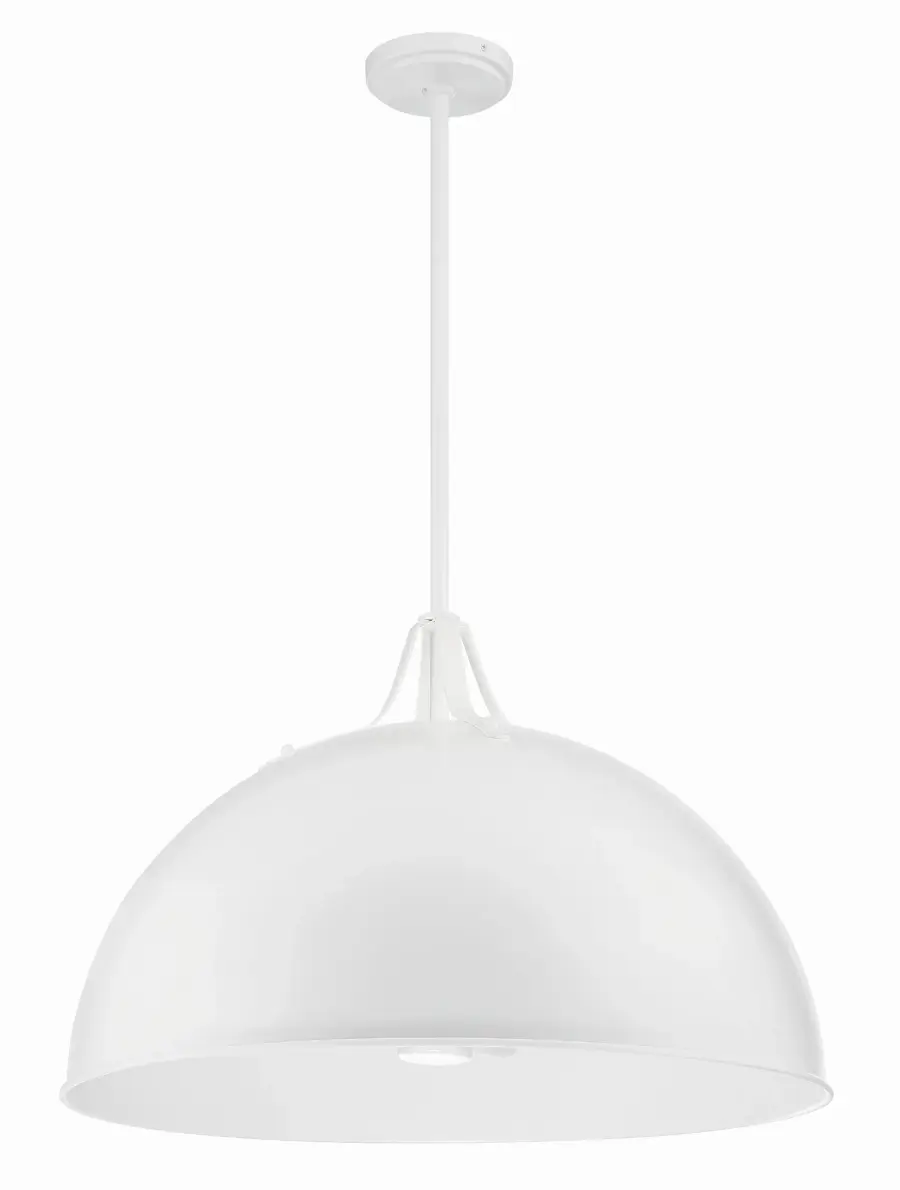 Soto 23.5" Matte White Dome Pendant - Image 11