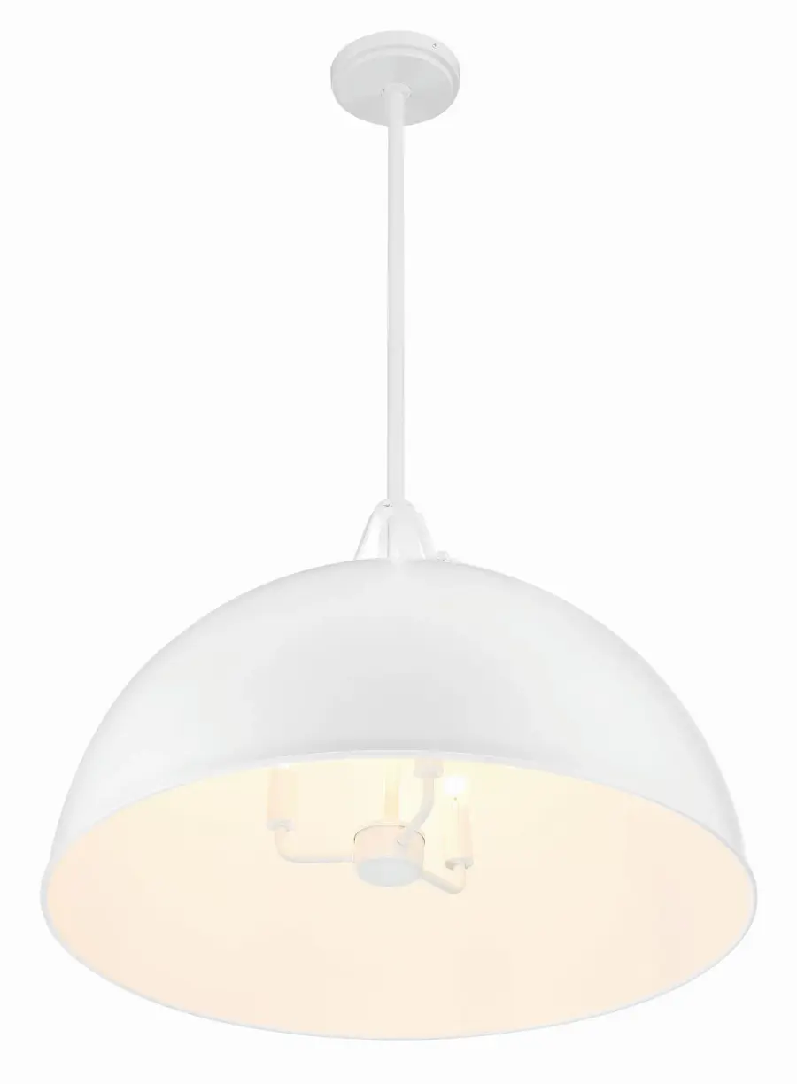 Soto 23.5" Matte White Dome Pendant - Image 12