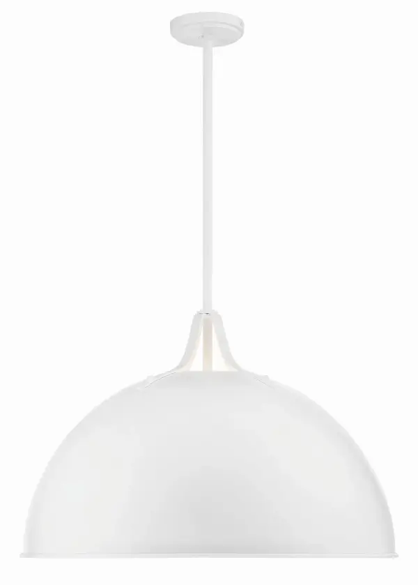 Soto 23.5" Matte White Dome Pendant - Image 10