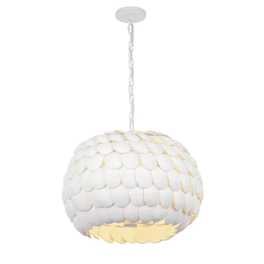 Talia 20.5" Chandelier in Matte White - Image 1