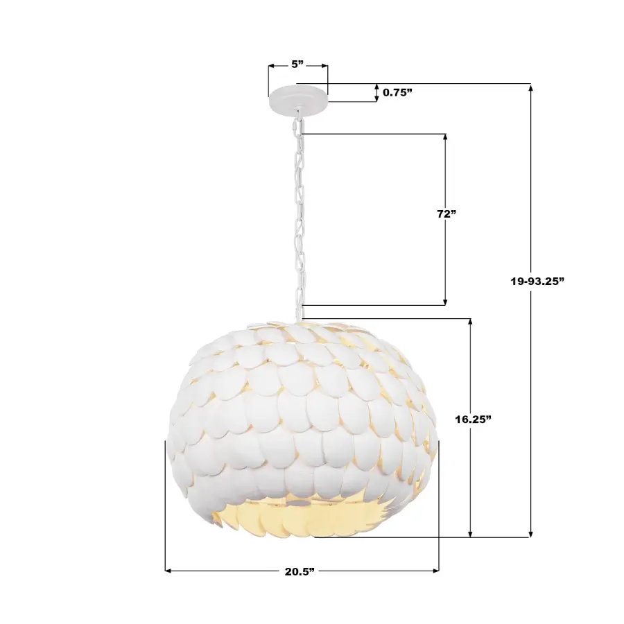 Talia 20.5" Chandelier in Matte White - Image 8