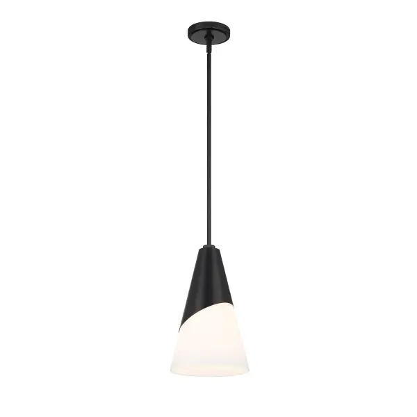 Tori 9" Mini Pendant in Matte Black - Image 11