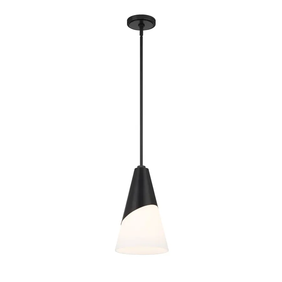 Tori 9" Mini Pendant in Matte Black - Image 11