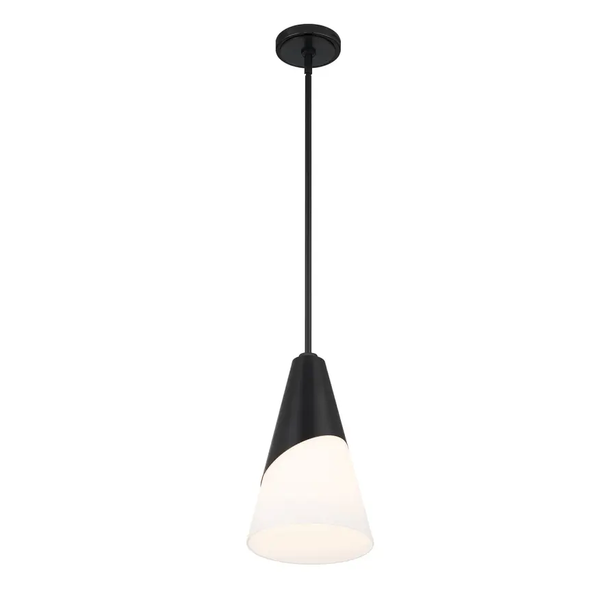 Tori 9" Mini Pendant in Matte Black - Image 12