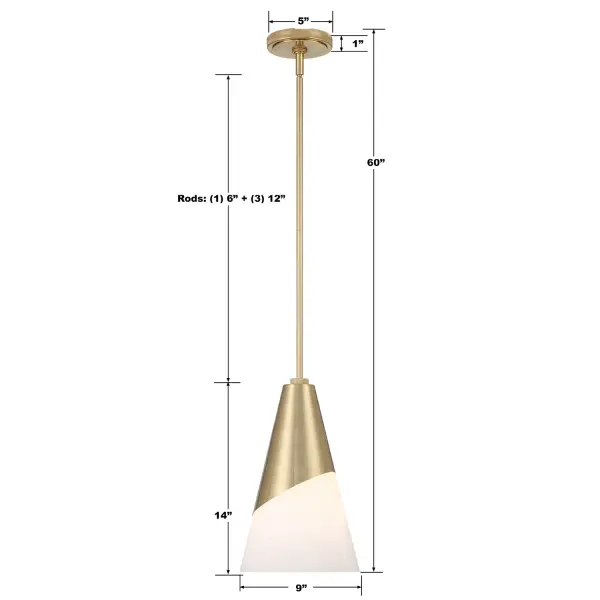 Tori 9" Mini Pendant in Matte Black - Image 7