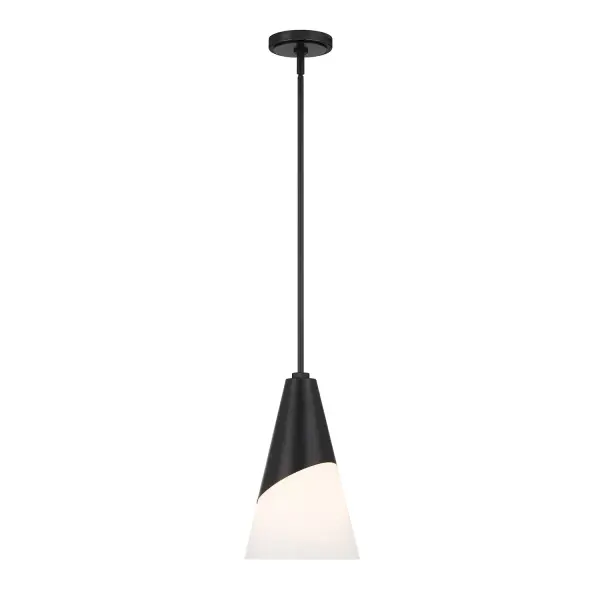 Tori 9" Mini Pendant in Matte Black - Image 9