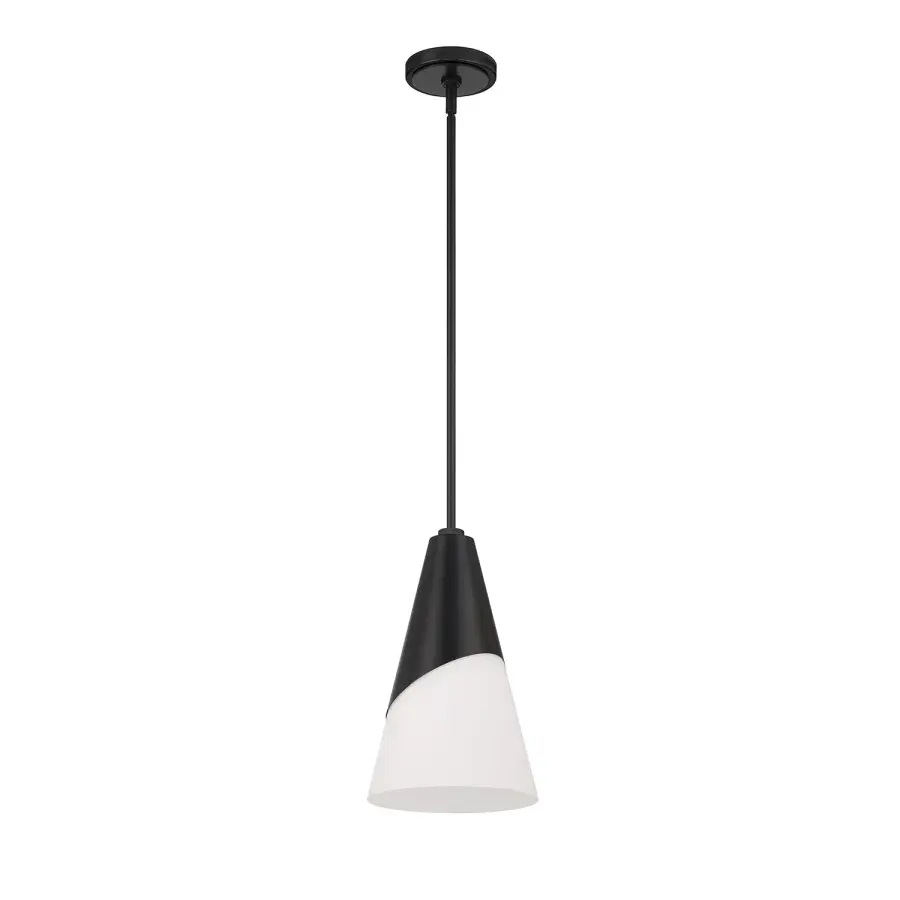 Tori 9" Mini Pendant in Matte Black - Image 10