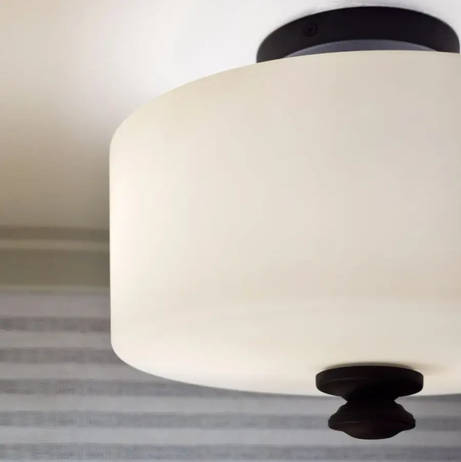 Travis 12.5" Semi Flush Mount in Black Forged - Image 12