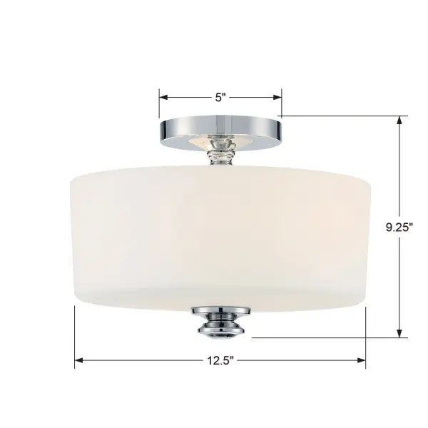 Travis 12.5" Semi Flush Mount in Black Forged - Image 19