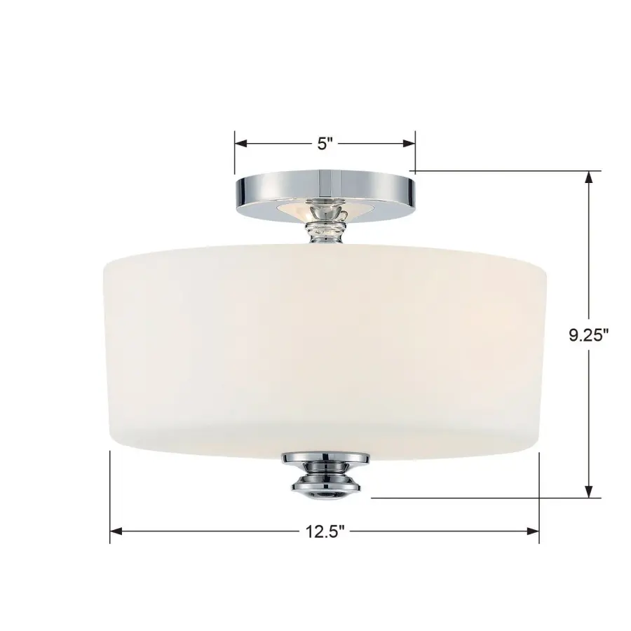 Travis 12.5" Semi Flush Mount in Black Forged - Image 19