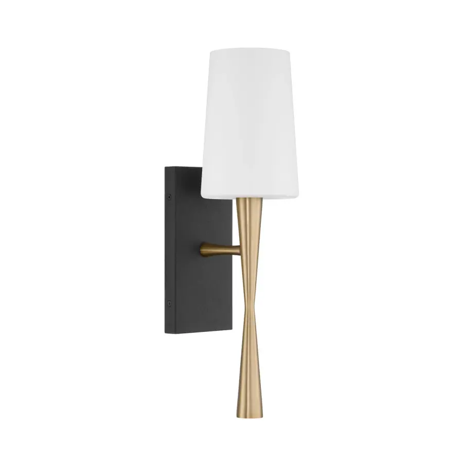 Trenton 5" Wall Sconce in Aged Brass & Black Forged - Image 2