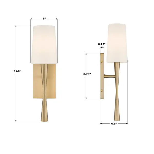 Trenton 5" Wall Sconce in Aged Brass & Black Forged - Image 15