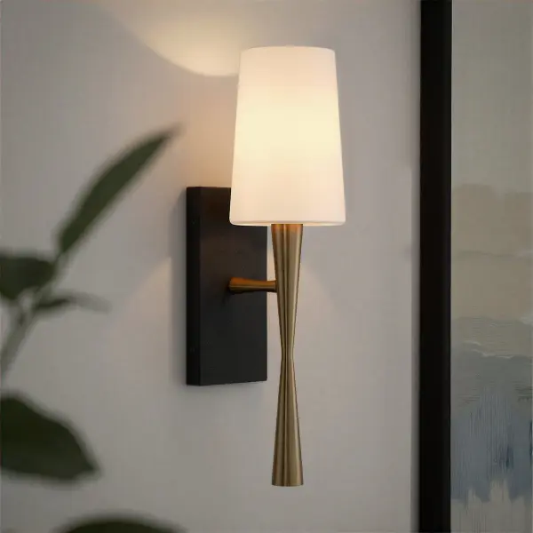 Trenton 5" Wall Sconce in Aged Brass & Black Forged - Image 6