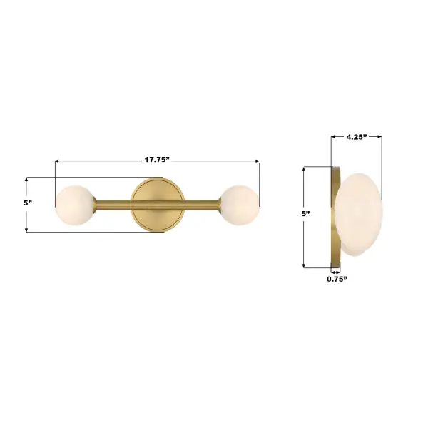Terrell 17.75" LED Bathroom Vanity Light in Luxe Gold - Image 7