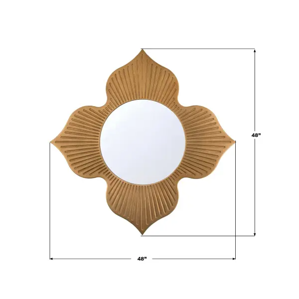 Tullos 48" Mirror in Burnished Brass - Image 7