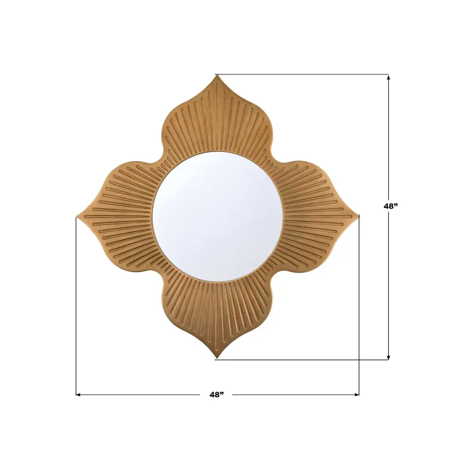 Tullos 48" Mirror in Burnished Brass - Image 7
