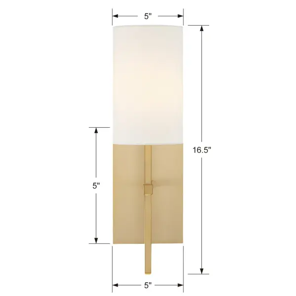 Veronica 5" Aged Brass Sconce - Image 7