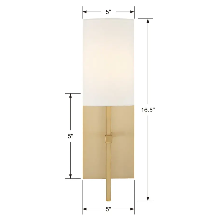 Veronica 5" Aged Brass Sconce - Image 7