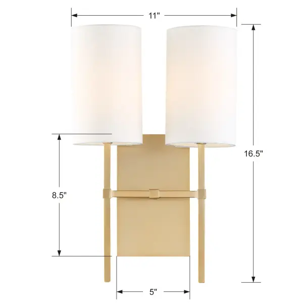 Veronica 11" Aged Brass Sconce - Image 7