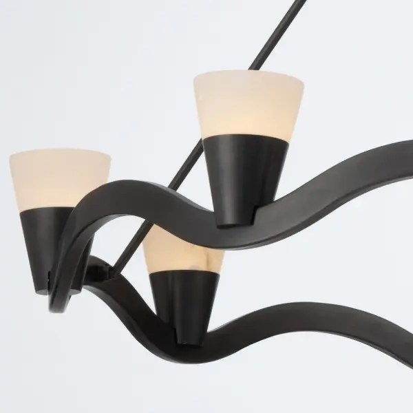 Sculptural Modern Chandelier with Natural Alabaster Stone - Image 5