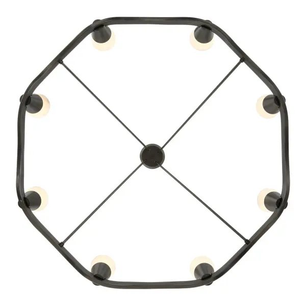 Sculptural Modern Chandelier with Natural Alabaster Stone - Image 6