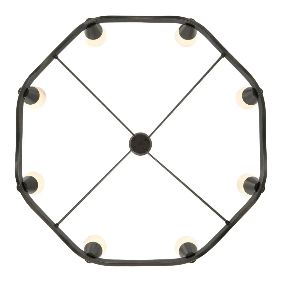 Sculptural Modern Chandelier with Natural Alabaster Stone - Image 6