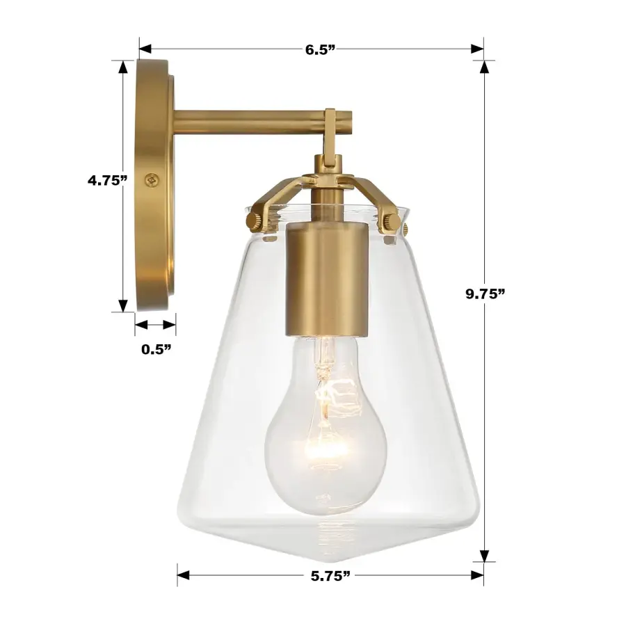 Voss 5.75" Wall Sconce in Luxe Gold - Image 5