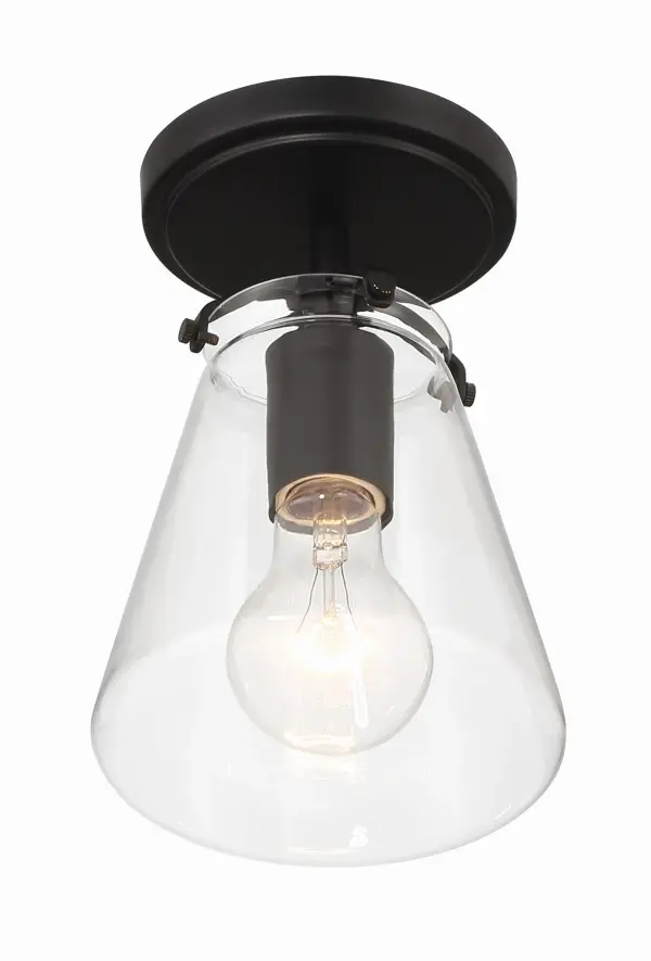Voss 5.75" Semi Flush Mount in Matte Black - Image 11