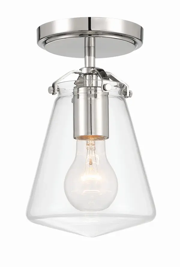 Voss 5.75" Semi Flush Mount in Matte Black - Image 15