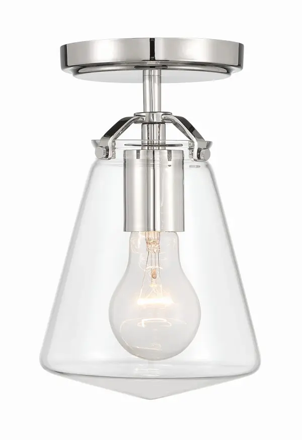 Voss 5.75" Semi Flush Mount in Matte Black - Image 17