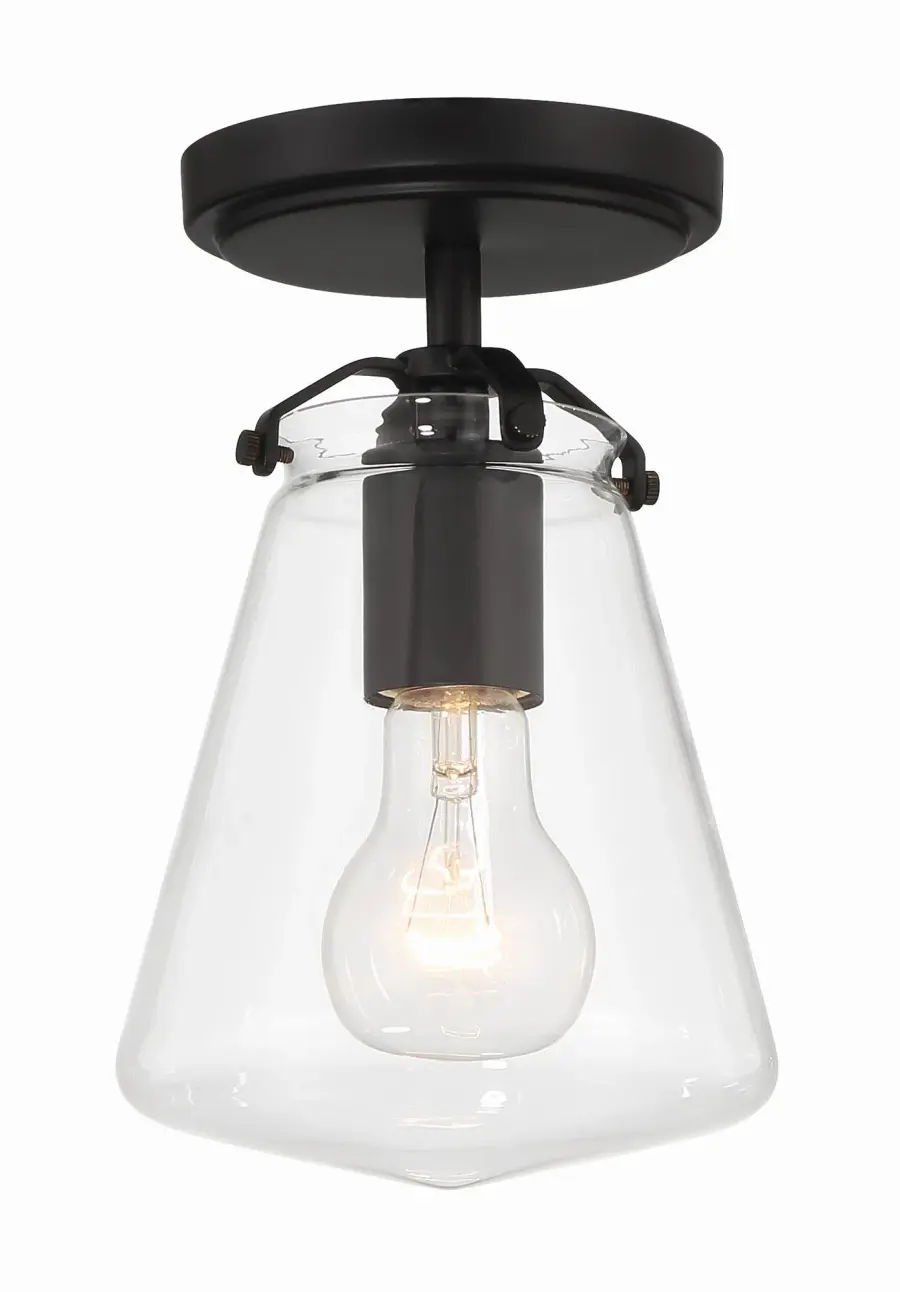 Voss 5.75" Semi Flush Mount in Polished Nickel - Image 8