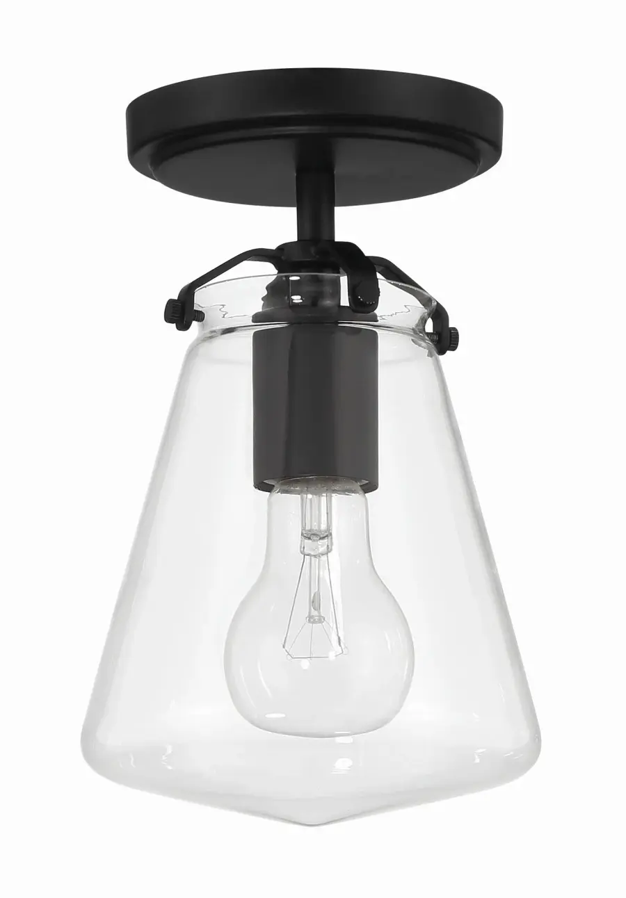 Voss 5.75" Semi Flush Mount in Polished Nickel - Image 9