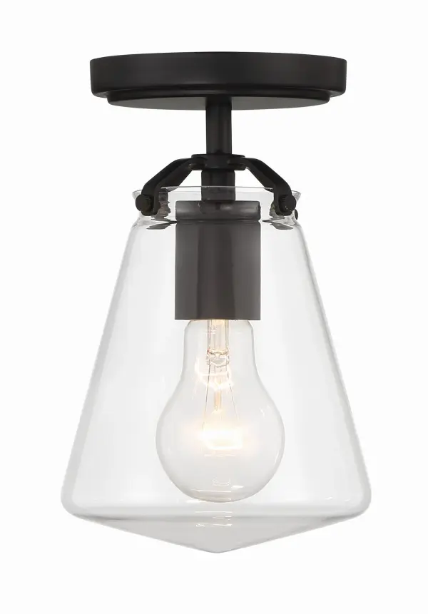 Voss 5.75" Semi Flush Mount in Matte Black - Image 10